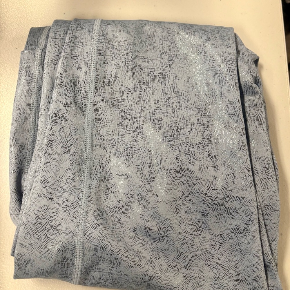 ZYIA Light Blue Textured Active Leggings